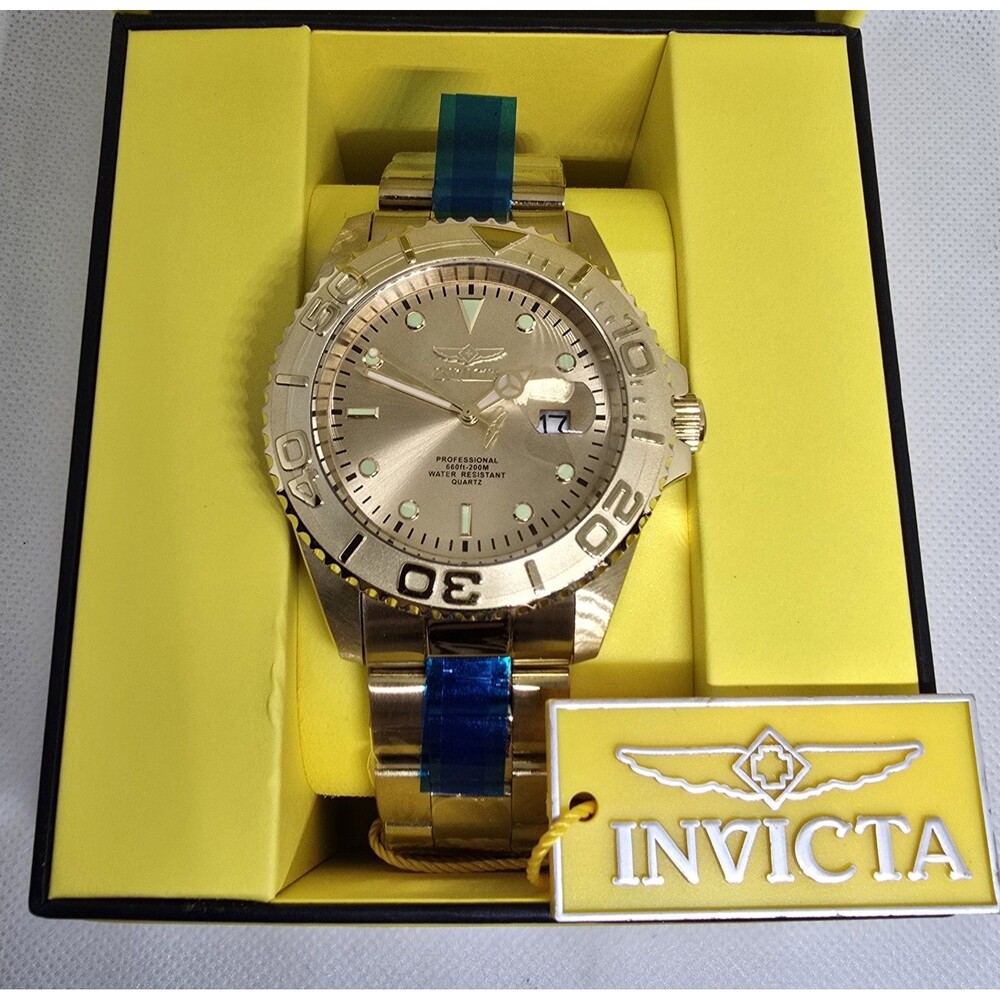 Invicta Pro Diver Aureus Men's Watch 43mm All Gold Tone 69523 New